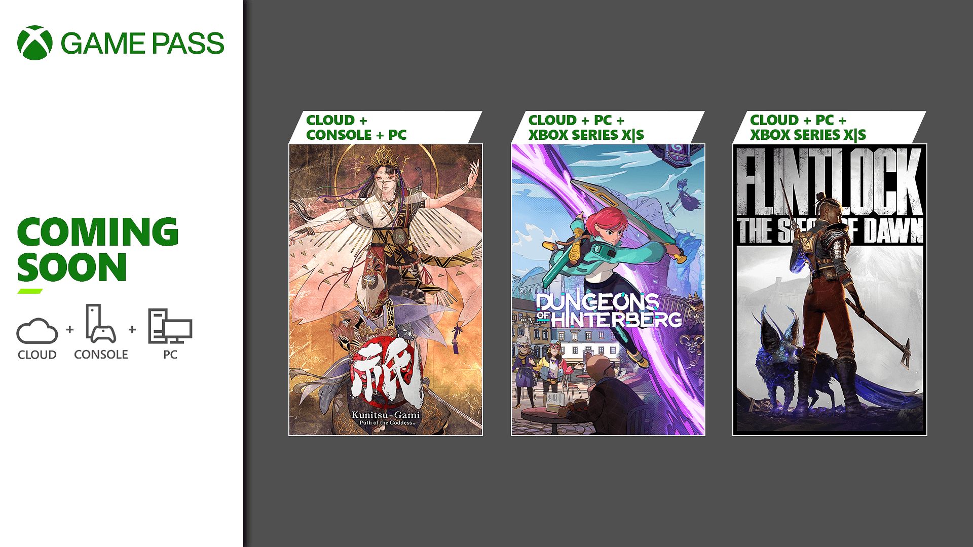 Xbox Game Pass に『祇（くにつがみ）: Path of the Goddess』、『Flintlock: The Siege of Dawn』、『Dungeons of Hinterberg』が登場