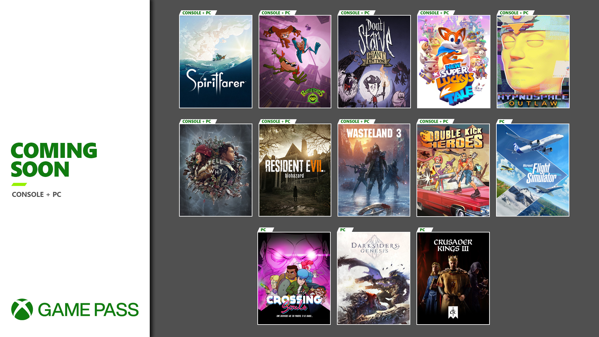 Coming Soon to Xbox Game Pass for PC & Console: Spiritfarer, Microsoft  Flight Simulator, Battletoads, Tell Me Why, Wasteland 3 and More - Xbox Wire