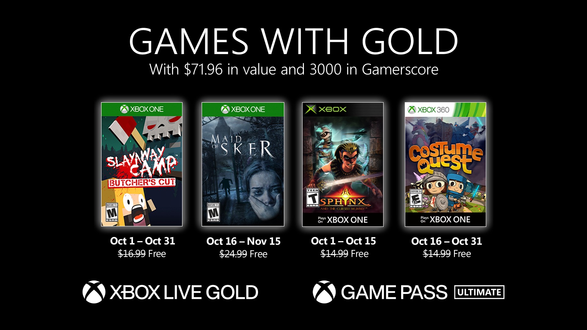 Games with Gold - October 2020
