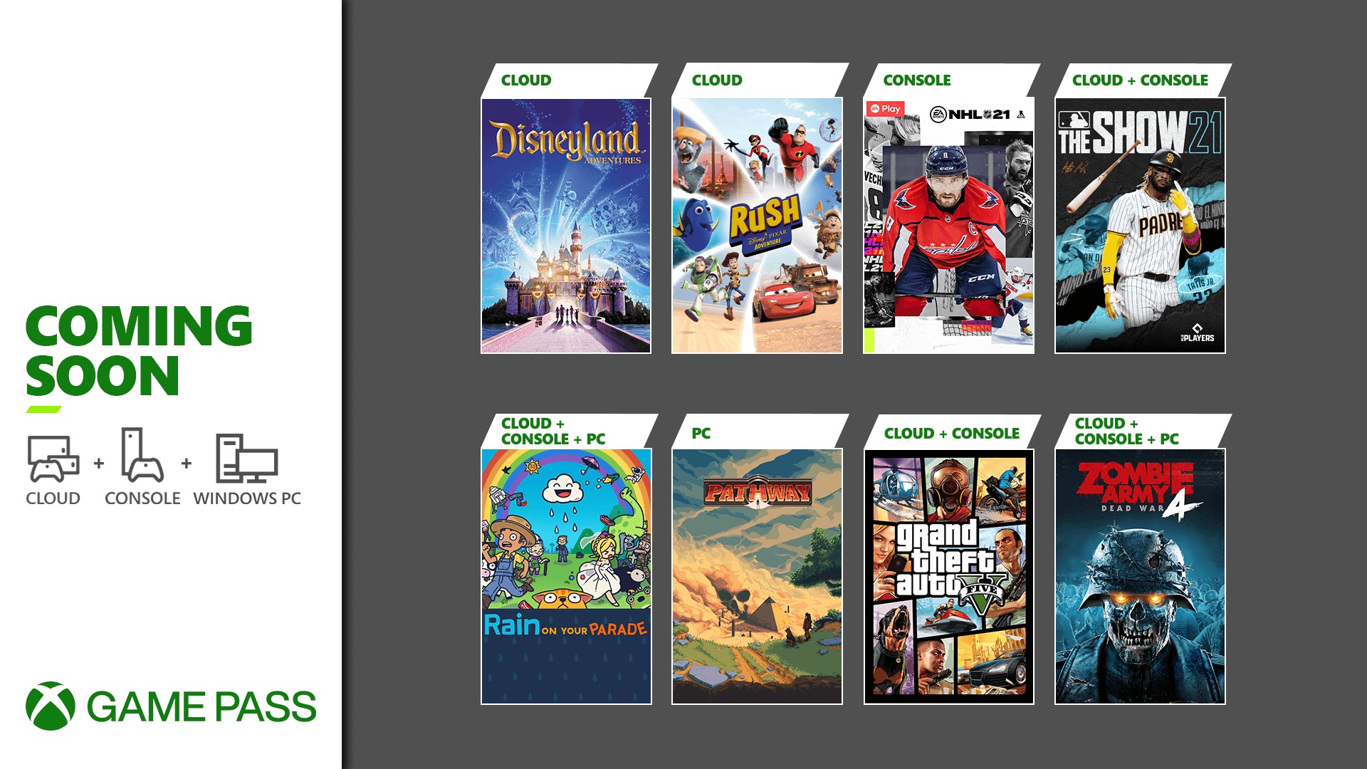Xbox Game Pass - Coming Soon - April 2021