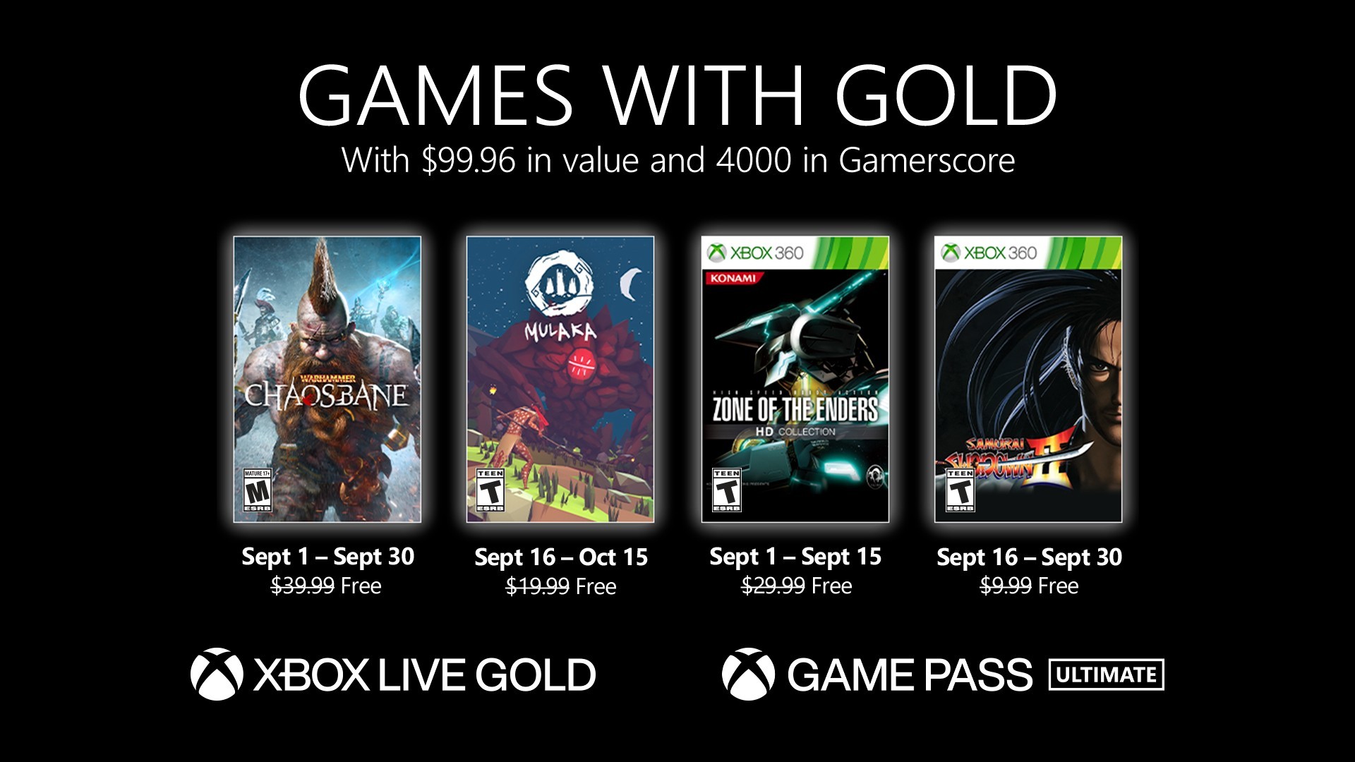 Games with Gold - September 2021
