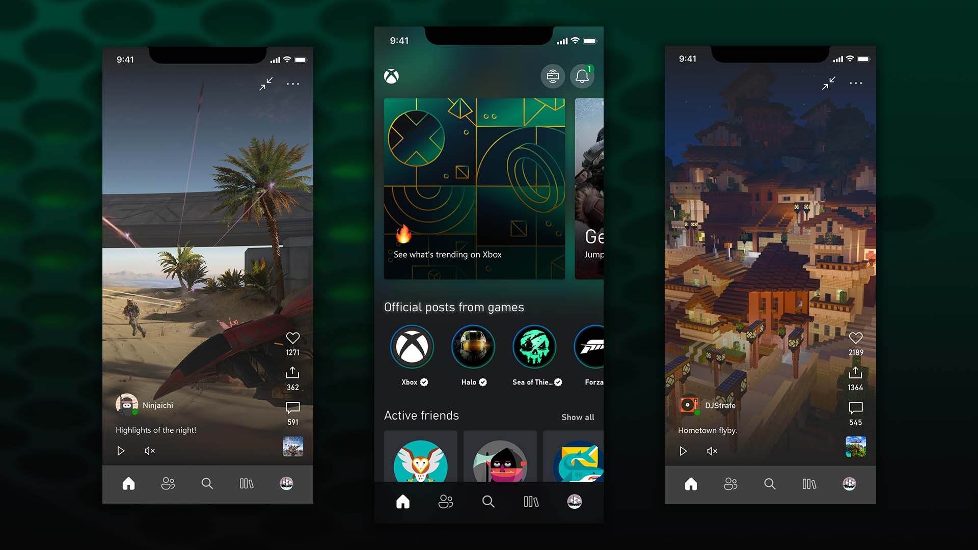 Xbox app (mobile) -– Link sharing and trending asset
