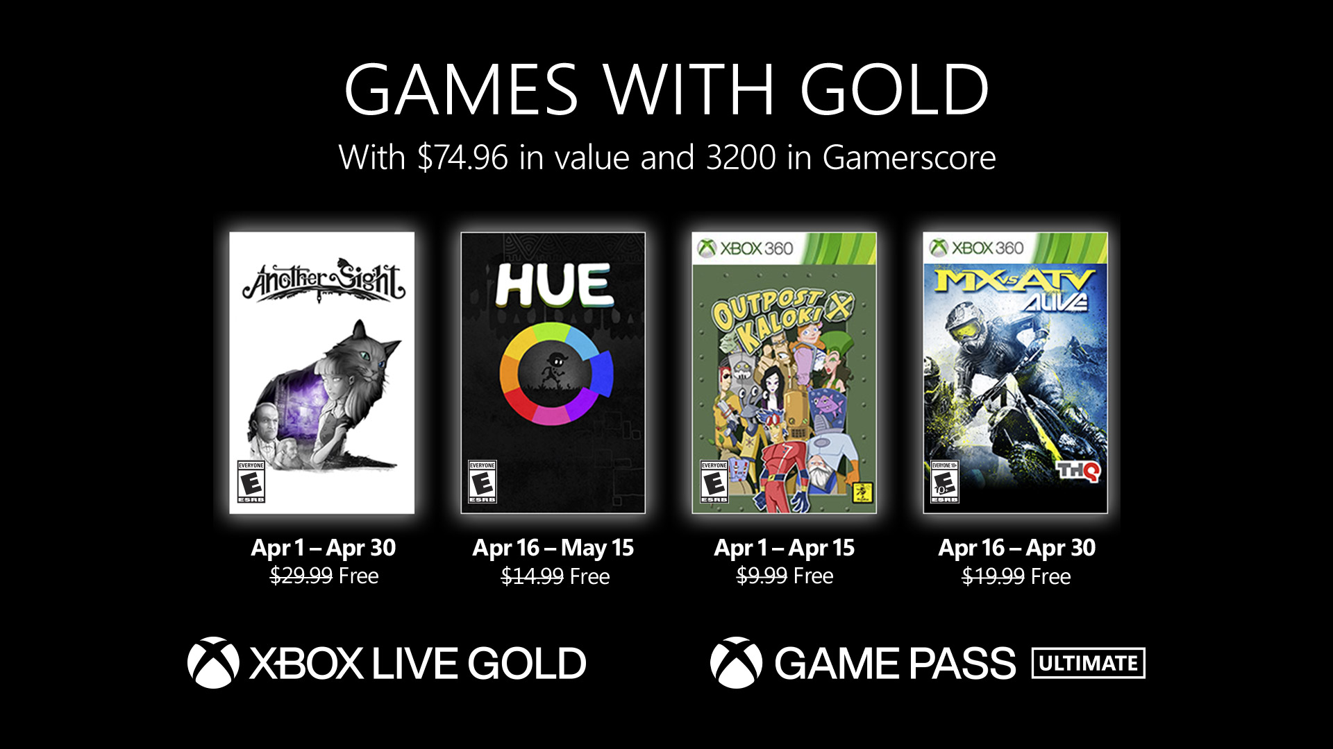 April Games With Gold