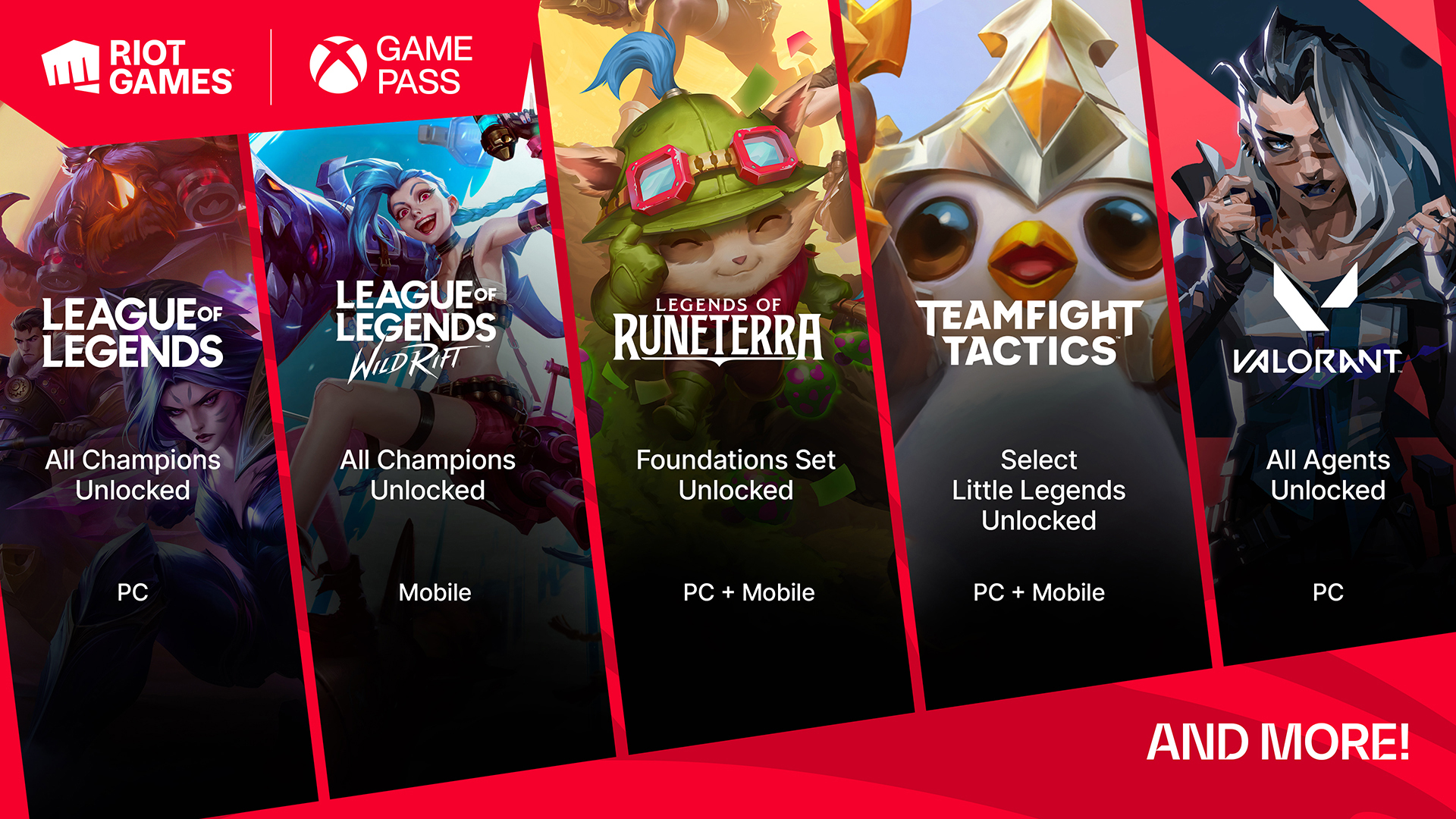 Riot's Biggest PC and Mobile Games Available Soon with Game Pass