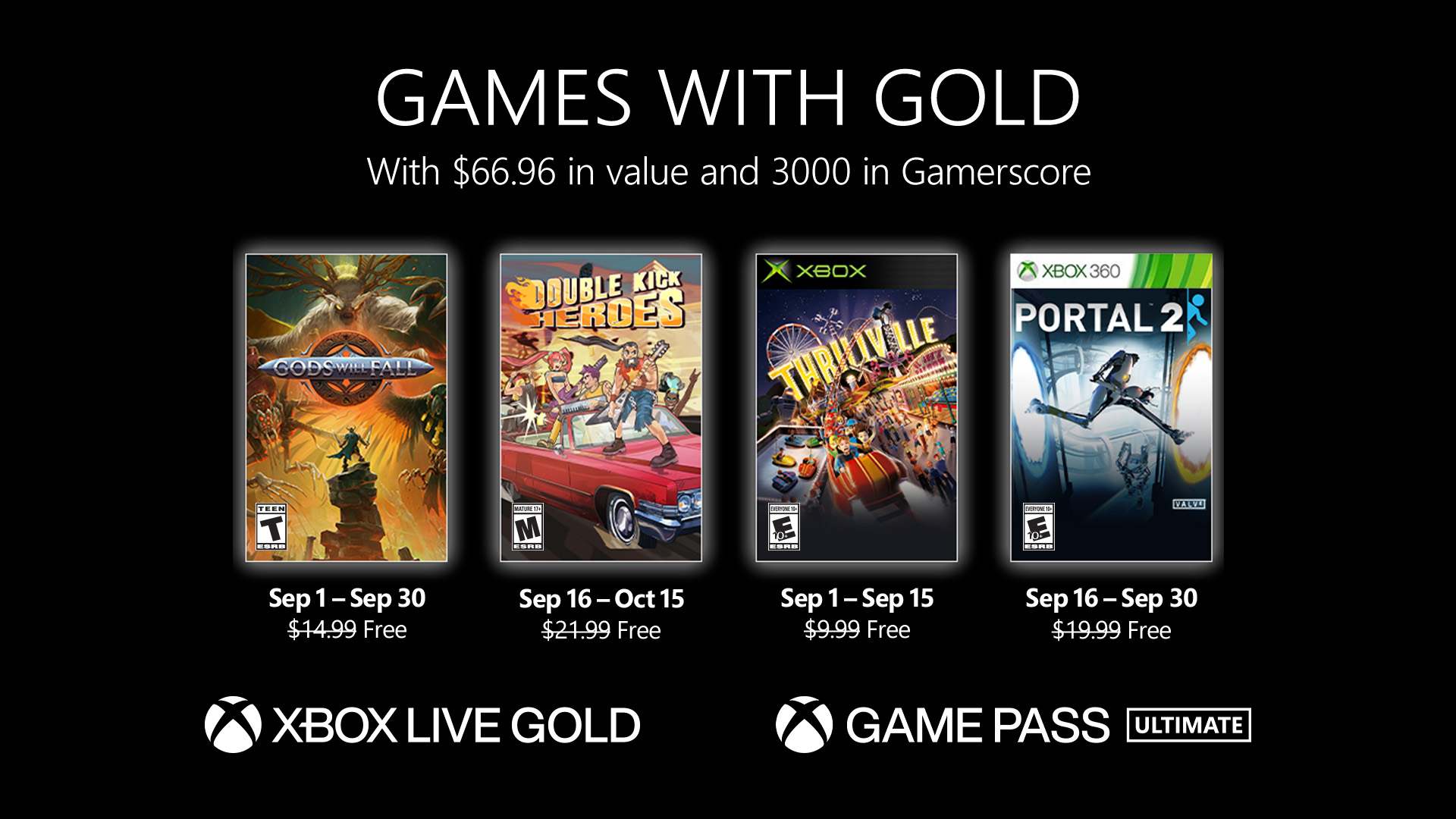 Games With Gold - September