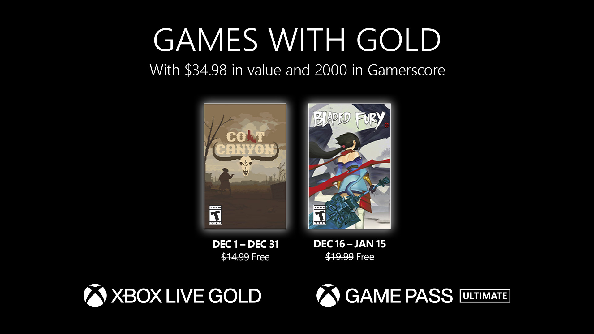 Games With Gold - December
