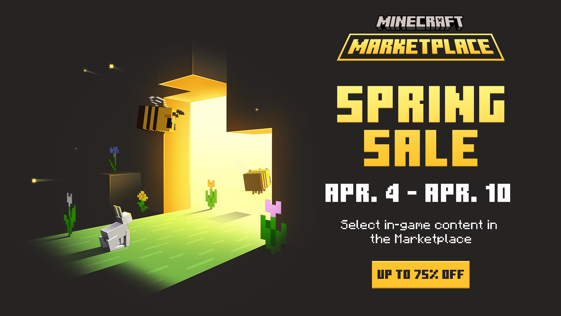 Minecraft Marketplace Sale Hero