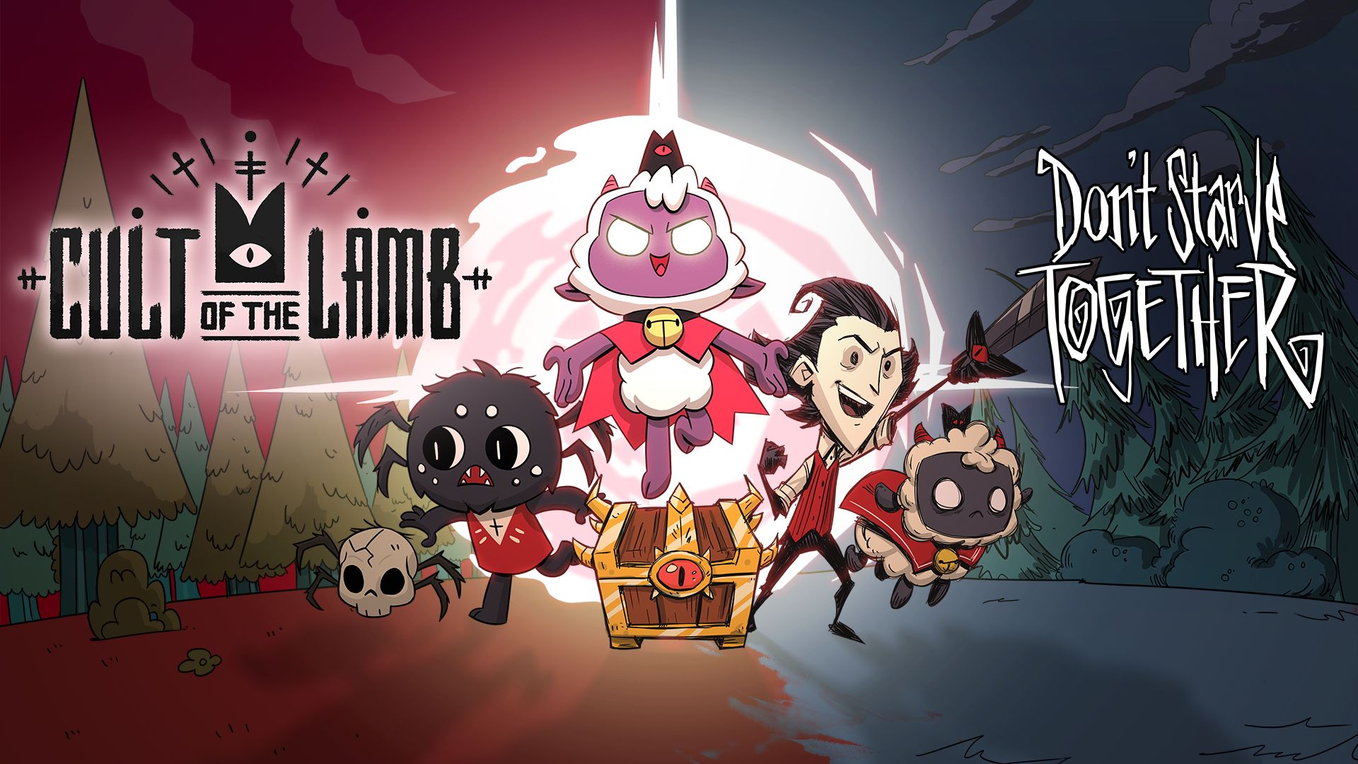 Cult of the Lamb and Don't Starve Crossover Hero Image