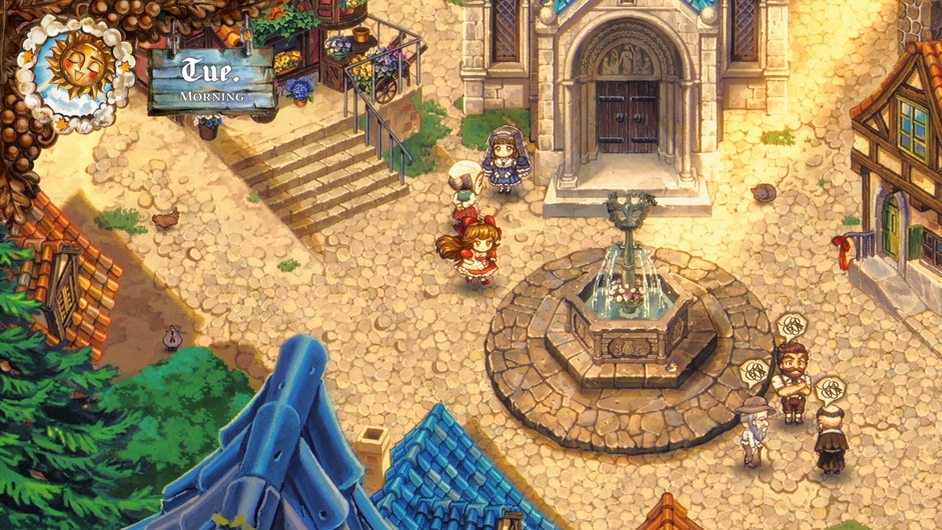 A village screenshot from Little Goody Two shoes