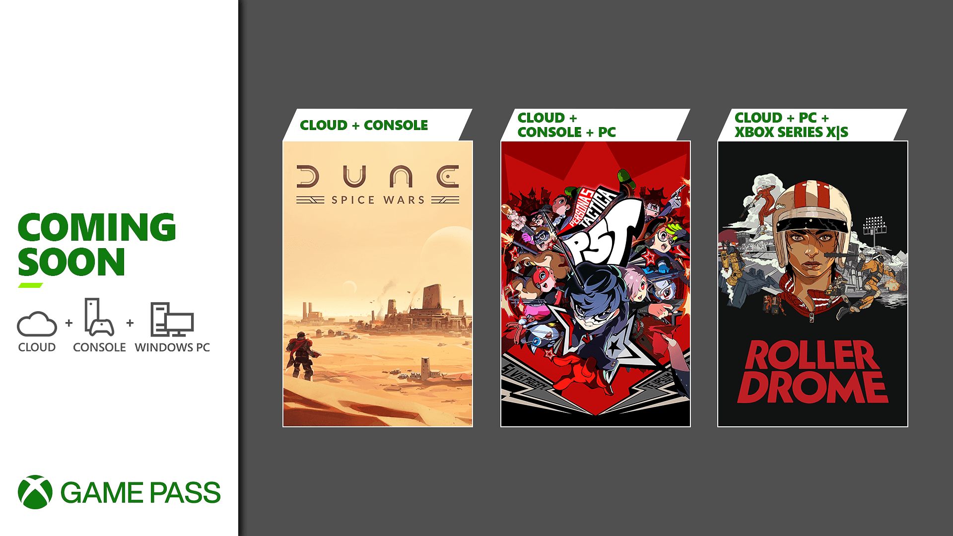 Nuevos juegos para Xbox Game Pass en noviembre: Persona 5 Tactica, Dune: Spice Wars y Rollerdrome