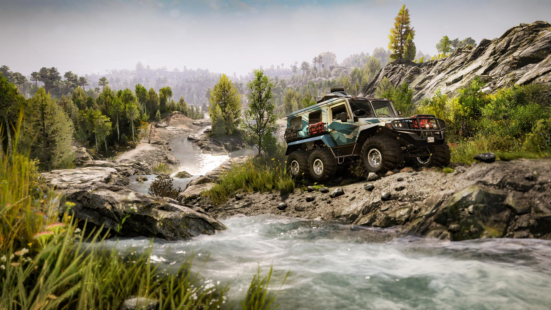 Expeditions: A screenshot  of the Mudrunner game