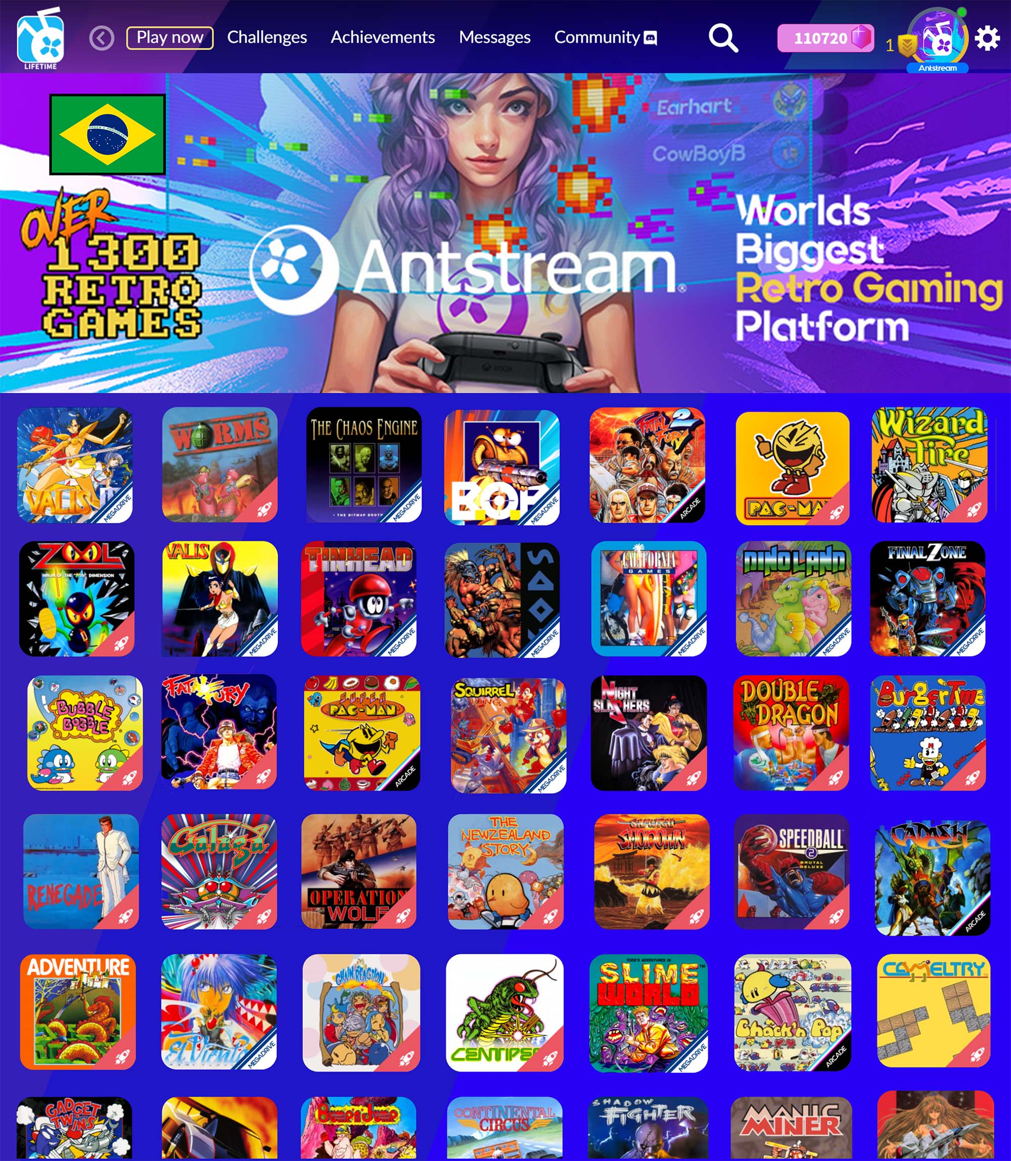 Antstream arcade games