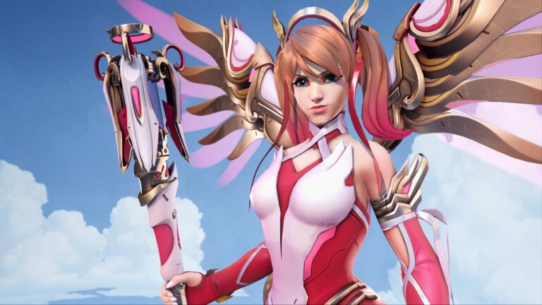 Rose Gold Mercy Overwatch 2 Hero Image