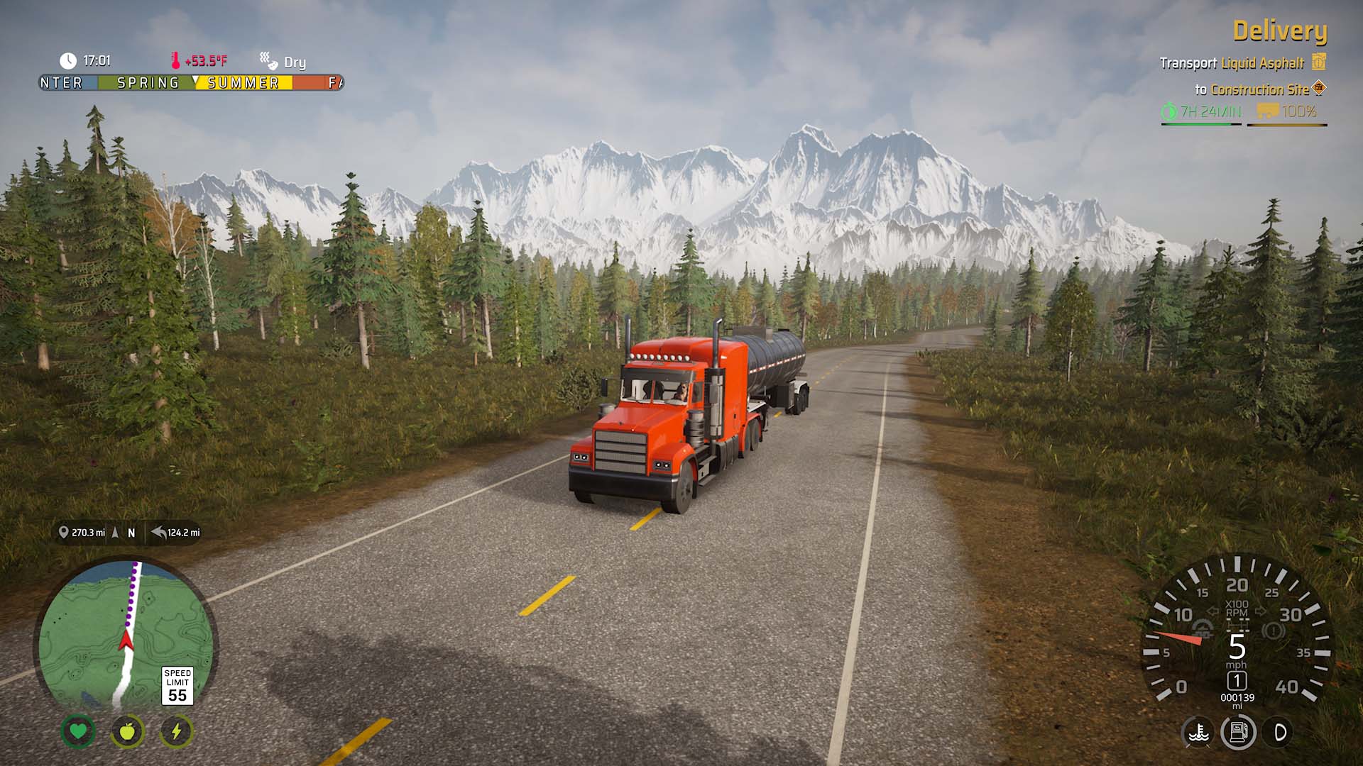 Alaskan Road Truckers open road