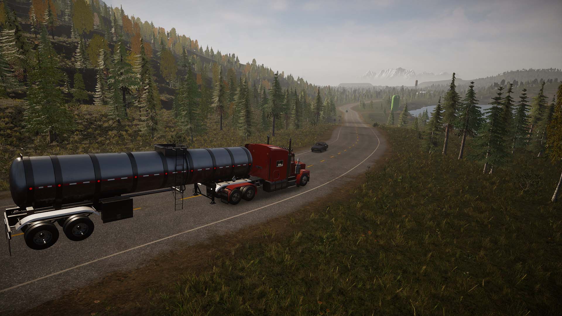 Alaskan Road Truckers rounding the bend