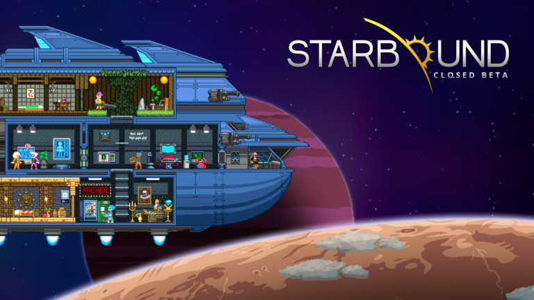 A picture of the Starbound Closed Beta logo.