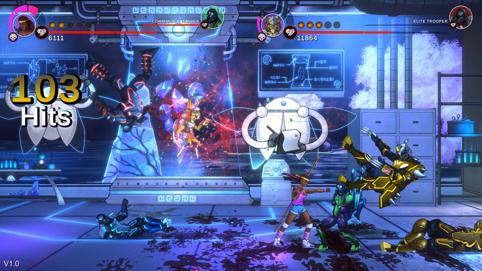 Screenshot of the bunny fight