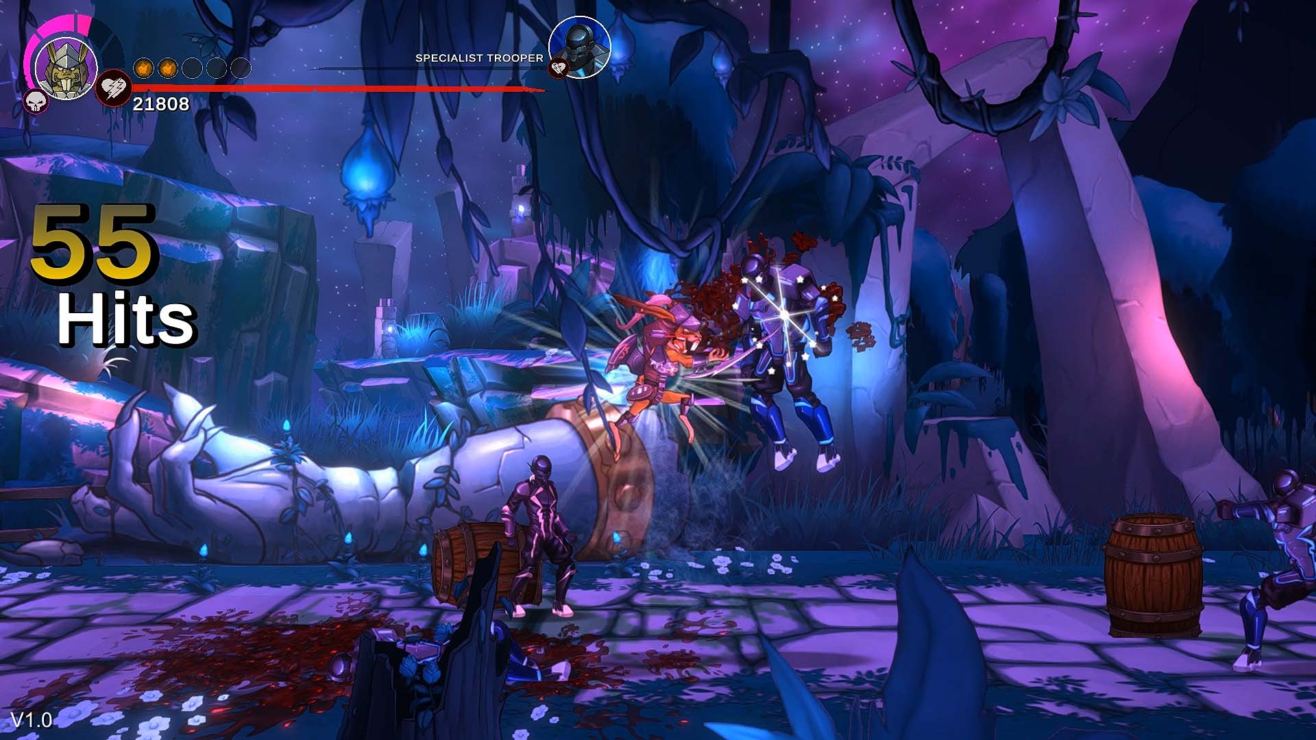 Screenshot of the bunny fight