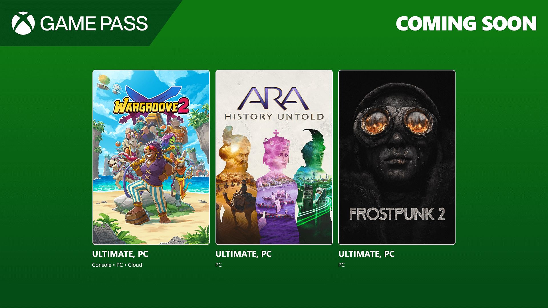 Coming Soon to Game Pass: Ara: History Untold, Frostpunk 2, and Wargroove 2