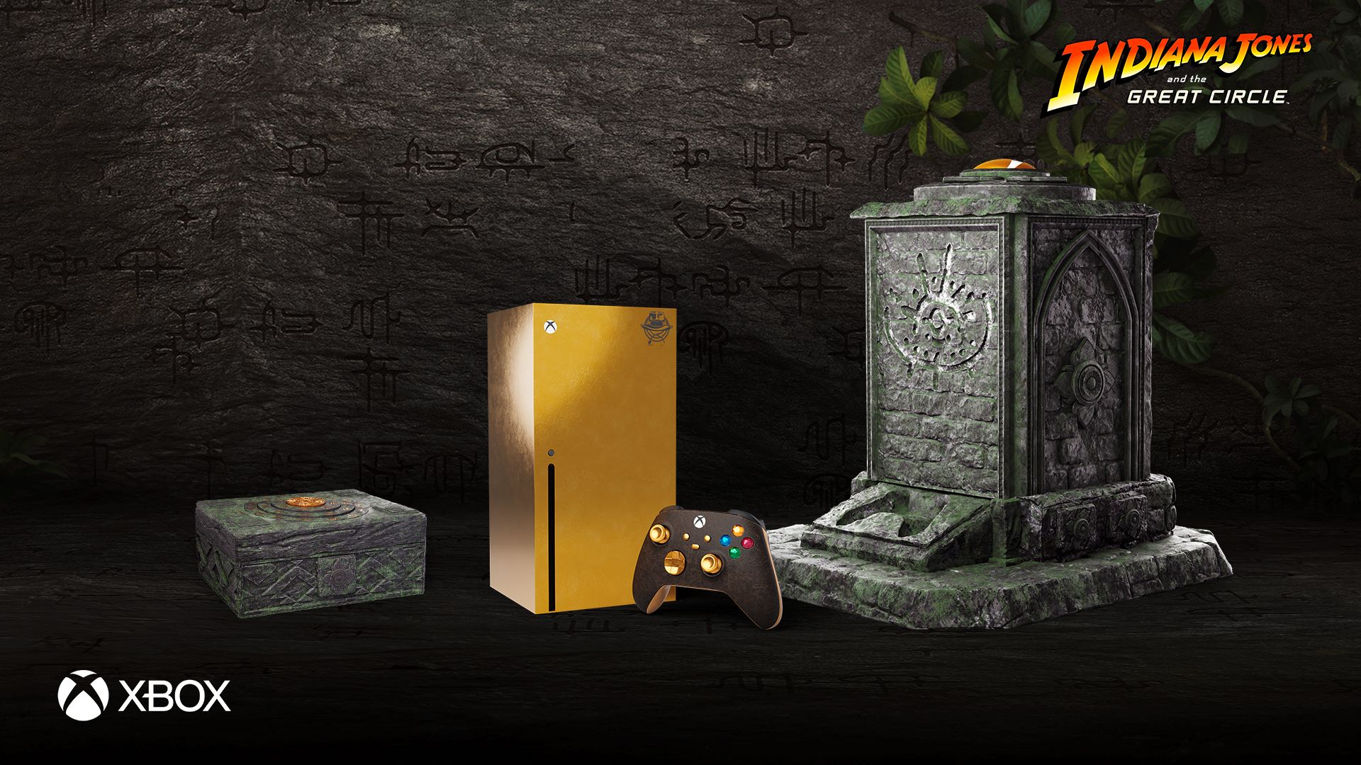 Indiana Jones style Xbox console and controller set