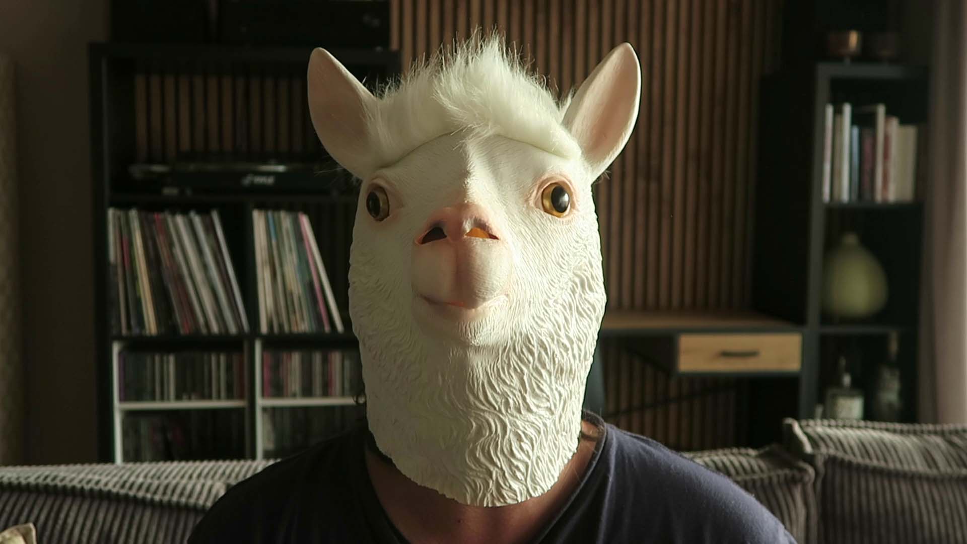 Speedollama developer in llama mask