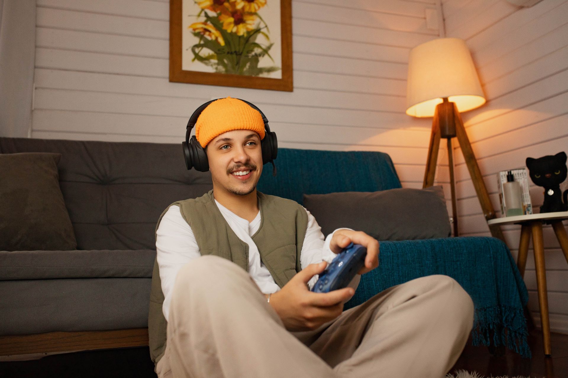 Image of a person using the Xbox Wireless Headset