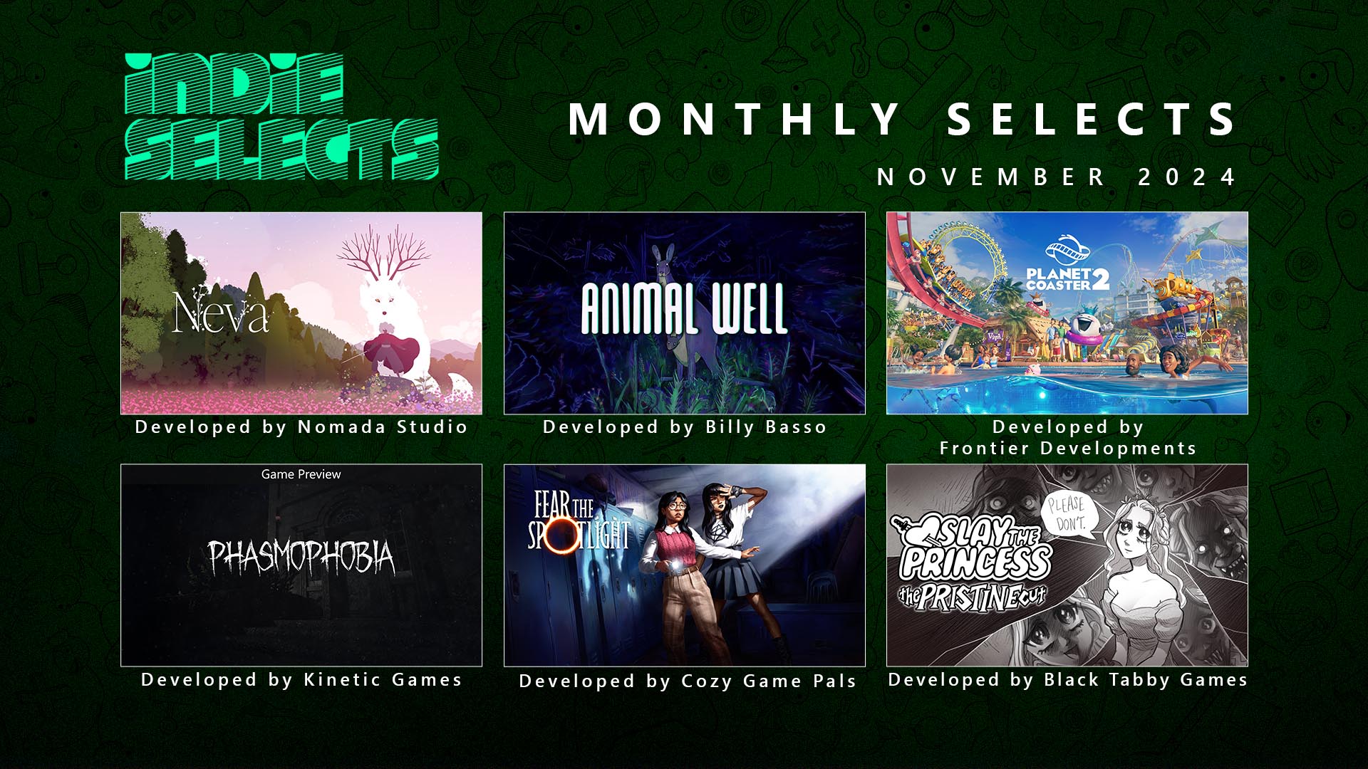 Indie Selects for November (and Some Cool Announcements!)