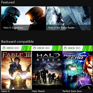 Small screenshot of buying Xbox 360 backward compatible games on Xbox One