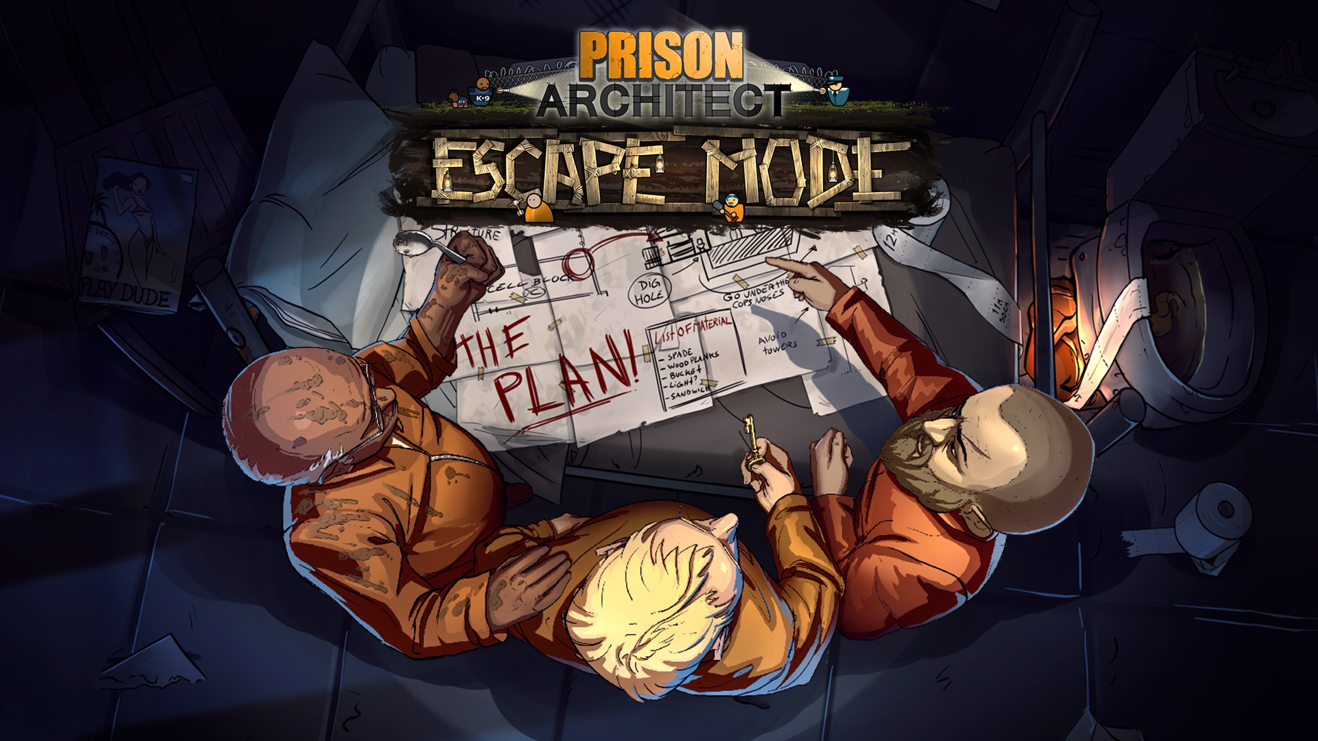 Prison Architect Escape Mode DLC Key Art