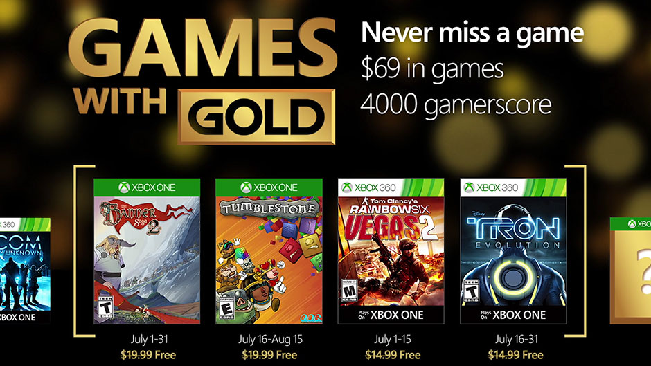 Games with Gold July Hero