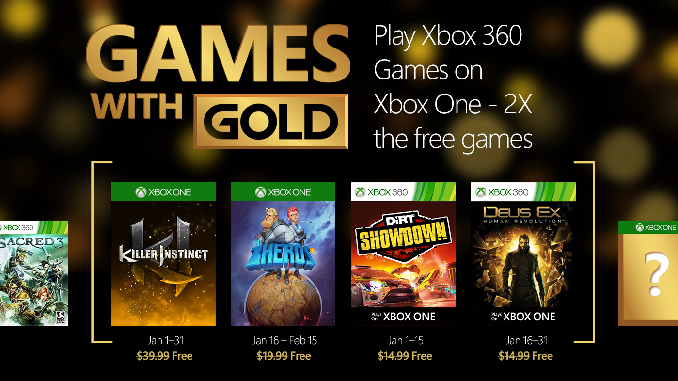 New titles announced for Xbox Games with Gold in January 2022