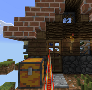 Minecraft roller coaster screenshot
