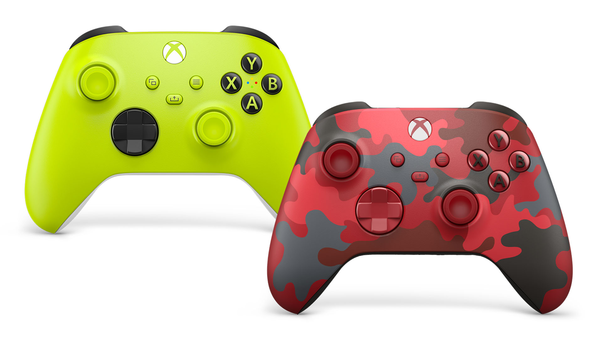 Bestelle jetzt die neuen Xbox Wireless Controller Electric Volt und Daystrike Camo Special Edition! HERO