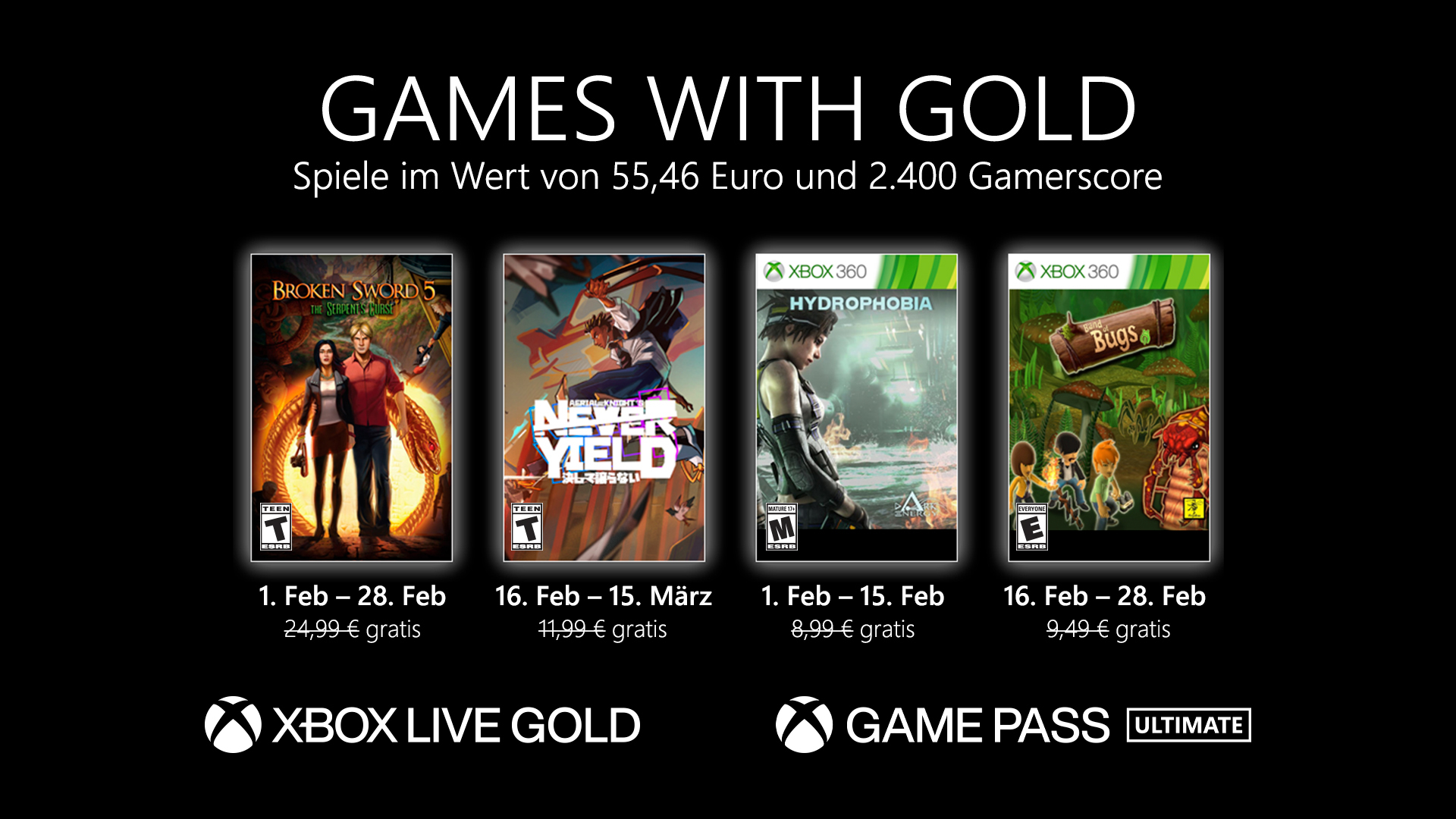 Games with Gold: Diese Spiele gibt es im Februar gratis HERO