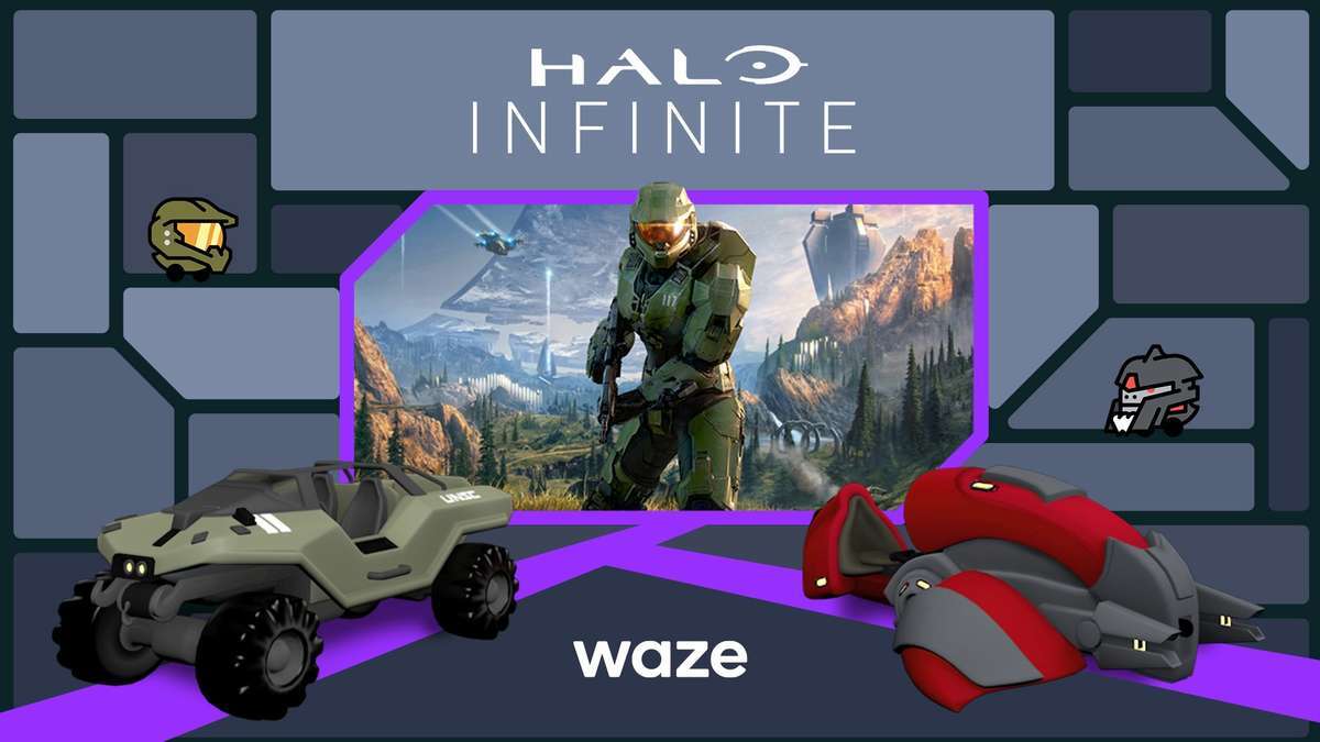 Strotze dem Verkehr im Halo-Stil mit Halo Infinite und Waze HERO