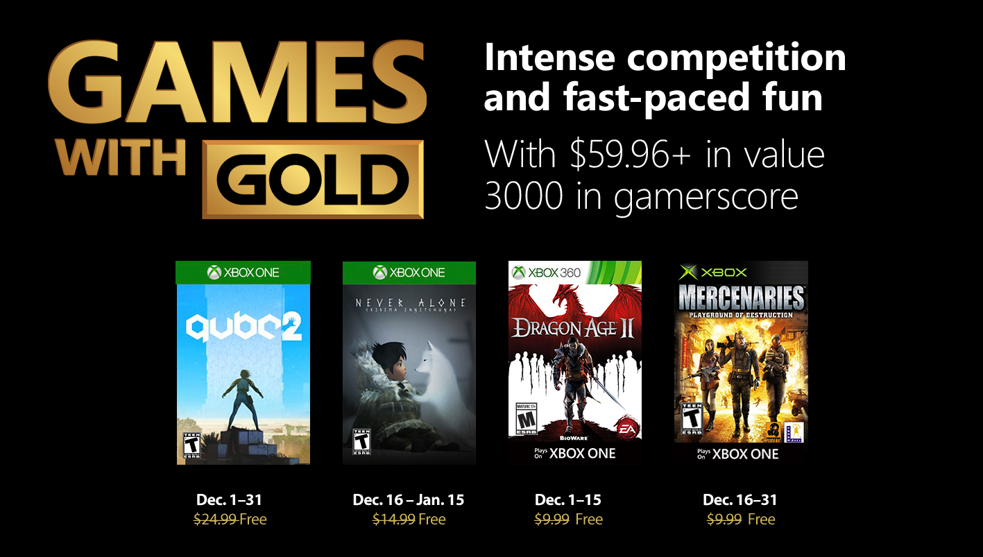 Video For Games with Gold: Diese Spiele gibt es im Dezember gratis