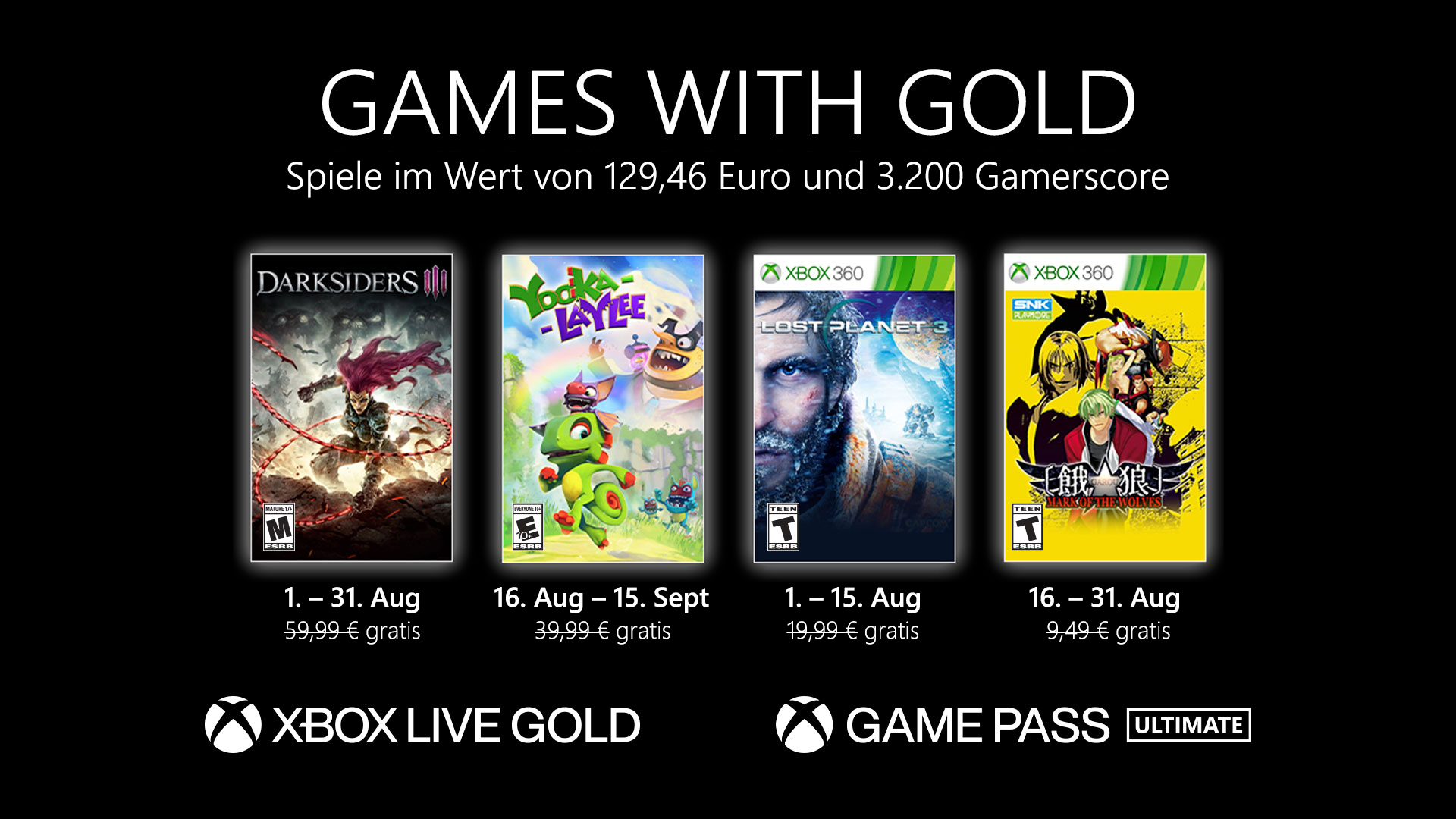 Games with Gold: Diese Spiele gibt es im August gratis HERO