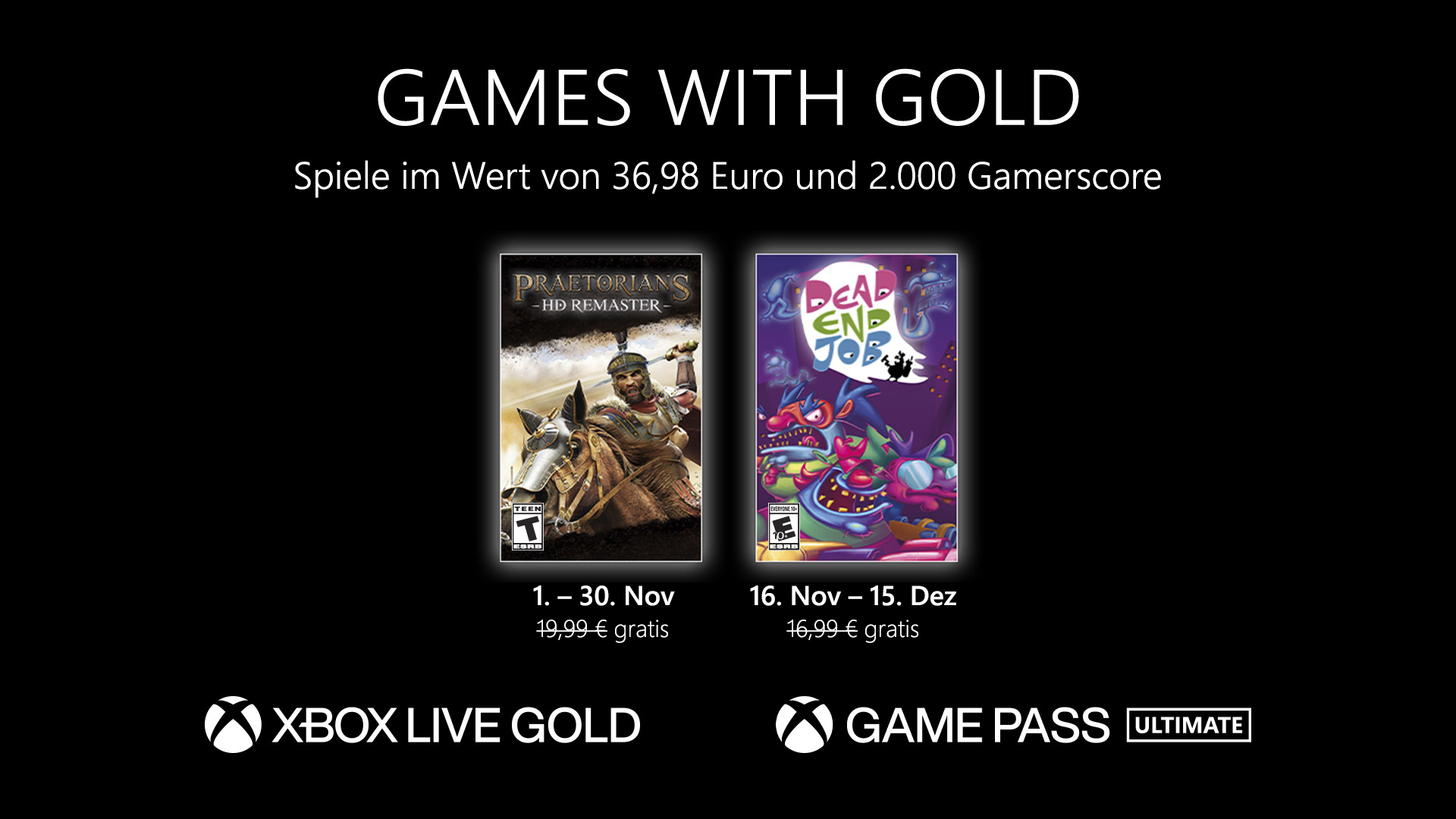 Games with Gold: Diese Spiele gibt es im November gratis HERO