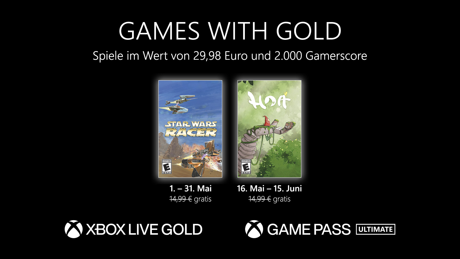 Neue Games with Gold für Mai 2023