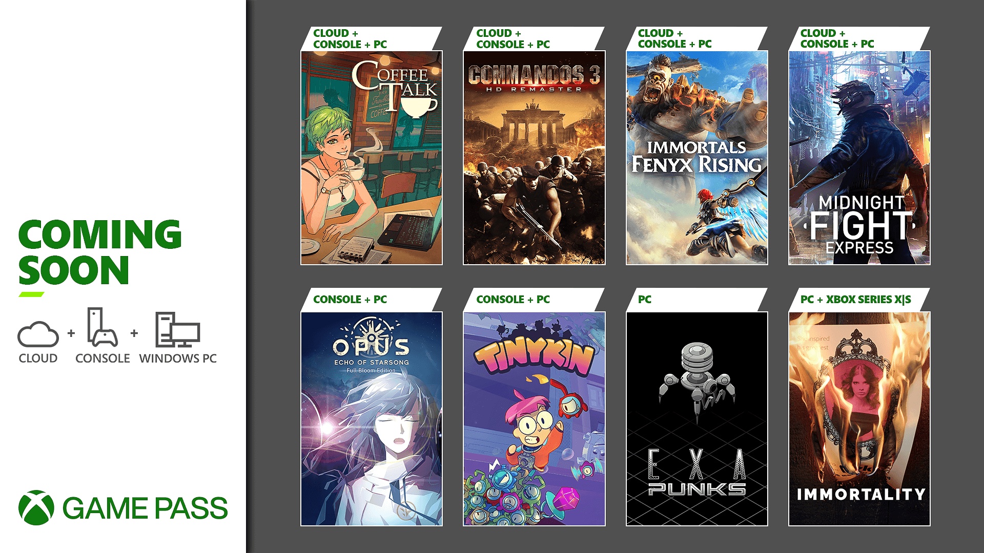 Neu im Xbox Game Pass: Immortality, TinyKin, Immortals Fenyx Rising und vieles mehr! HERO