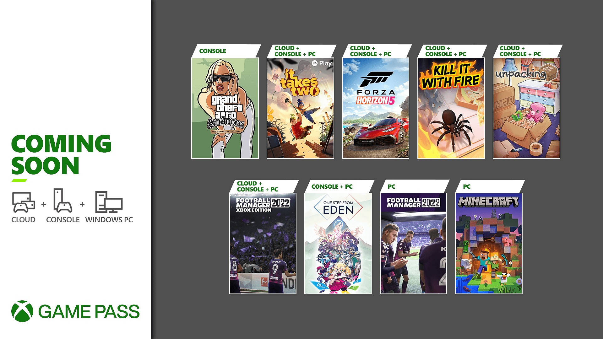 Neu im Xbox Game Pass: Forza Horizon 5, Minecraft in Bedrock und Java Editions und mehr HERO