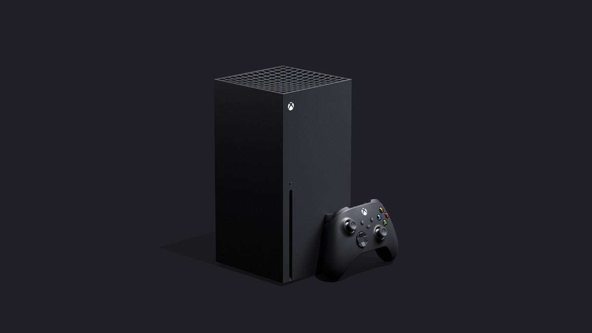 Imagem do Xbox Series X com um controle
