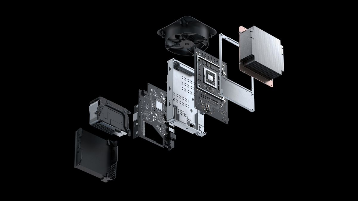 Imagem das placas e circuitos do Xbox Series X