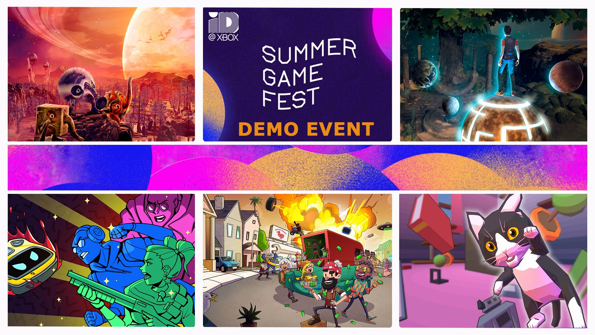 Баннер ID@Xbox Summer Game Fest Demo Event Showcases